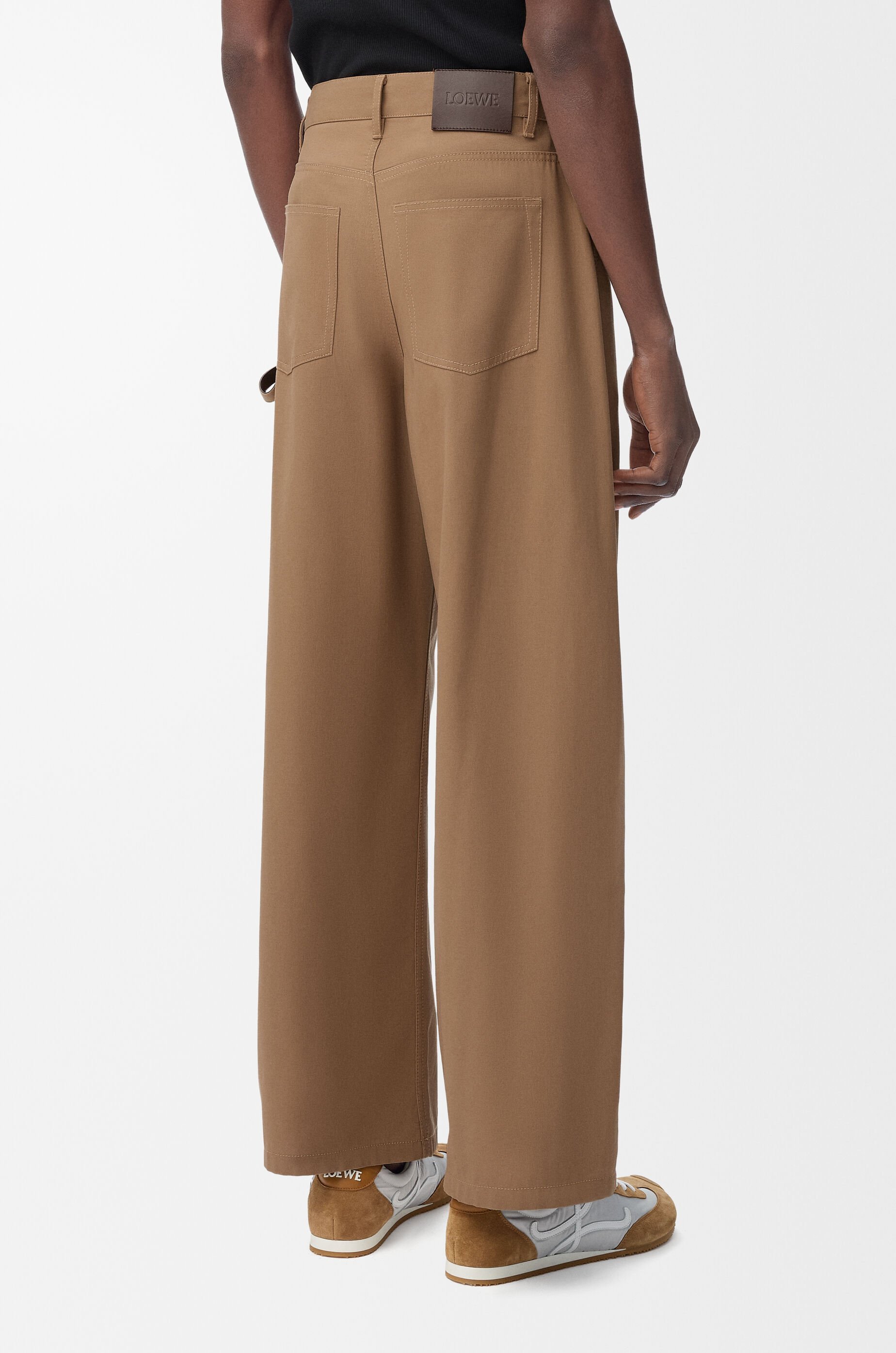 Loewe Carpenter Trousers In Cotton In Brown
