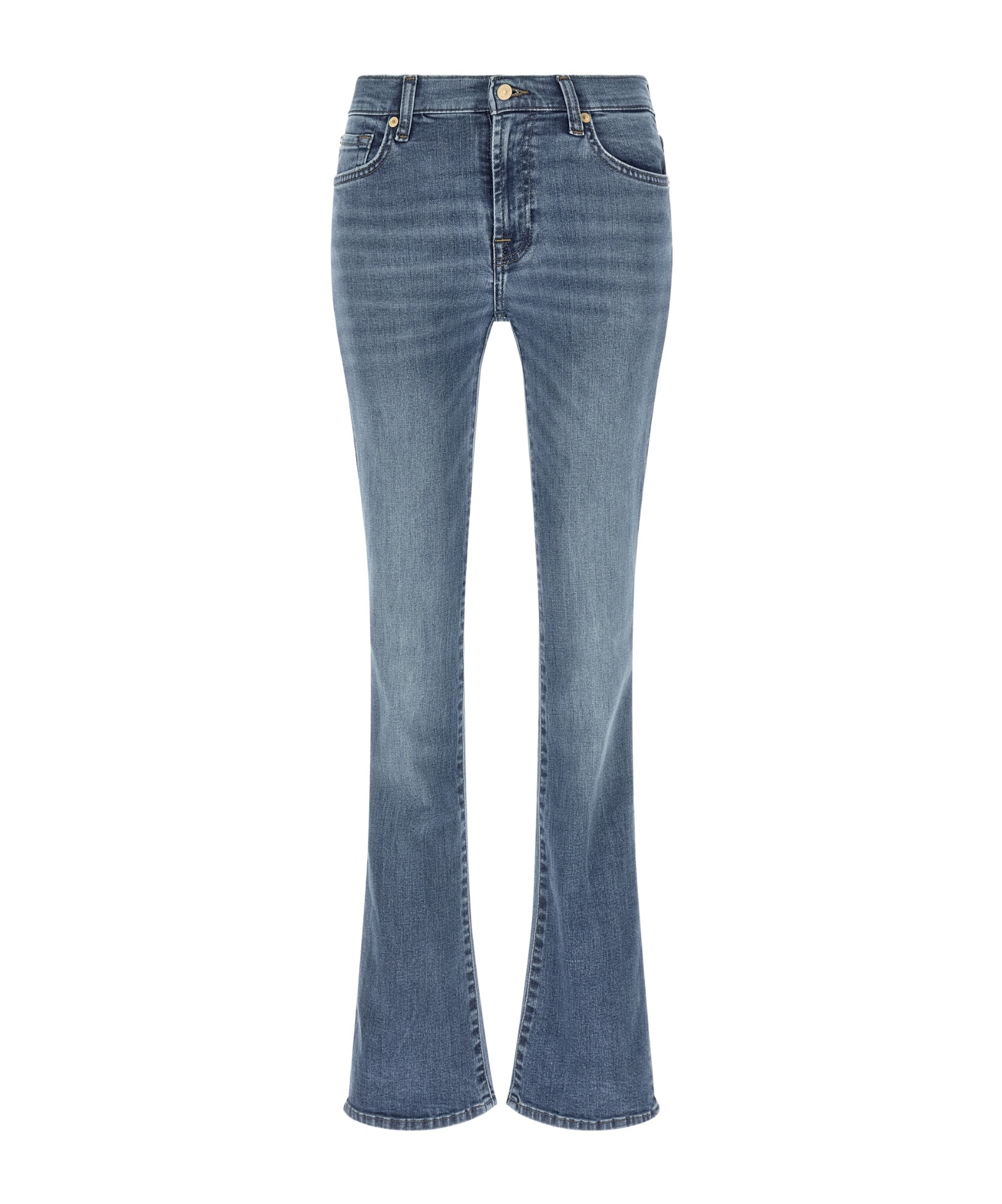 7 For All Mankind Belt Loop Denim Trousers In Blue