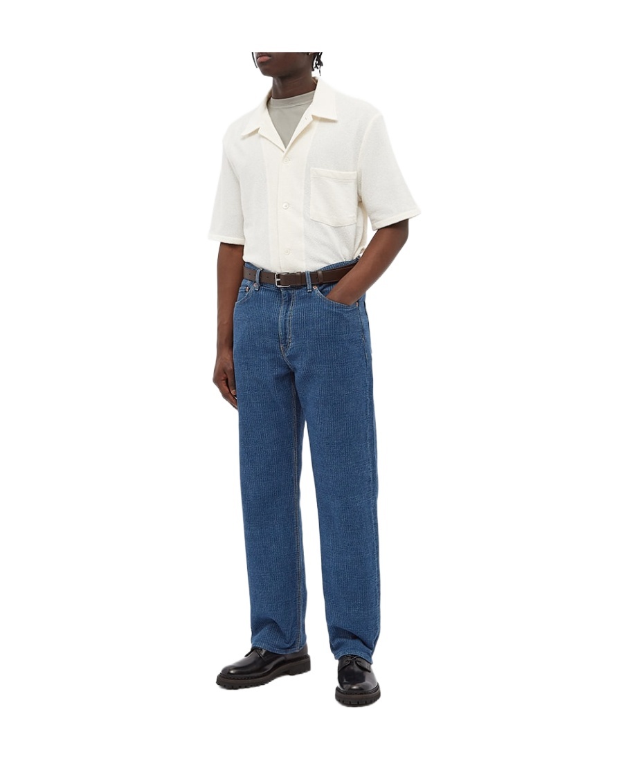 Our Legacy Textured-finish Short-sleeved Box Shirt In White