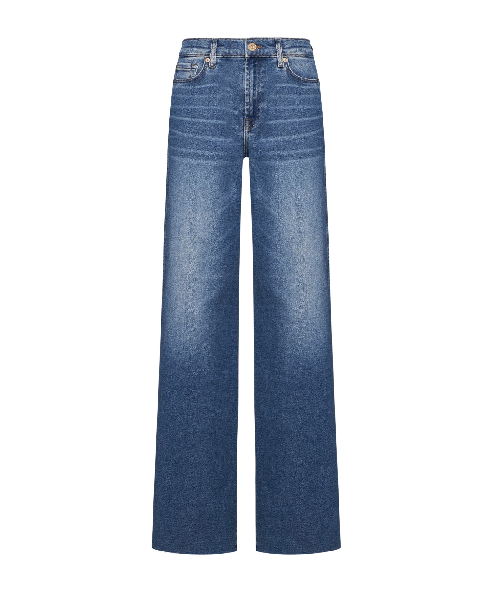 7 For All Mankind Lotta High-rise Wide-leg Jeans In Blue