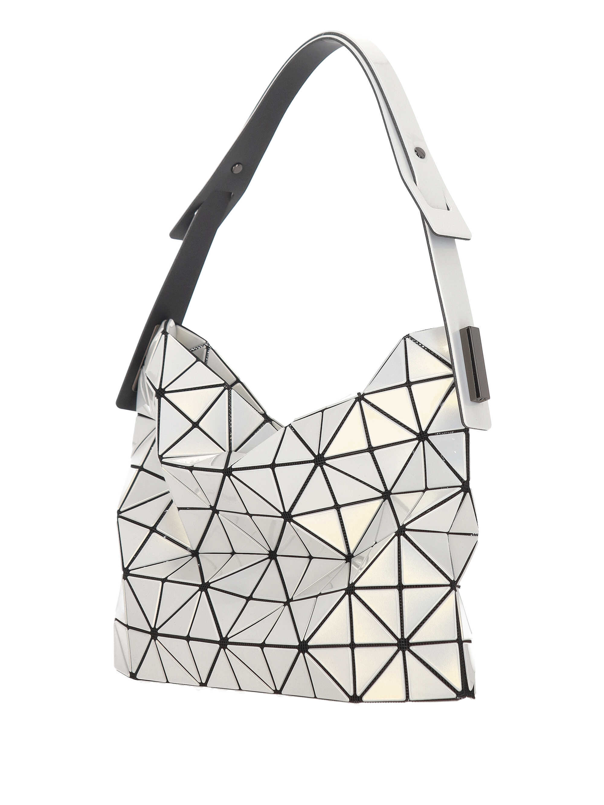 Bao Bao Issey Miyake Small Triangular Piece Detailed Handbag In White