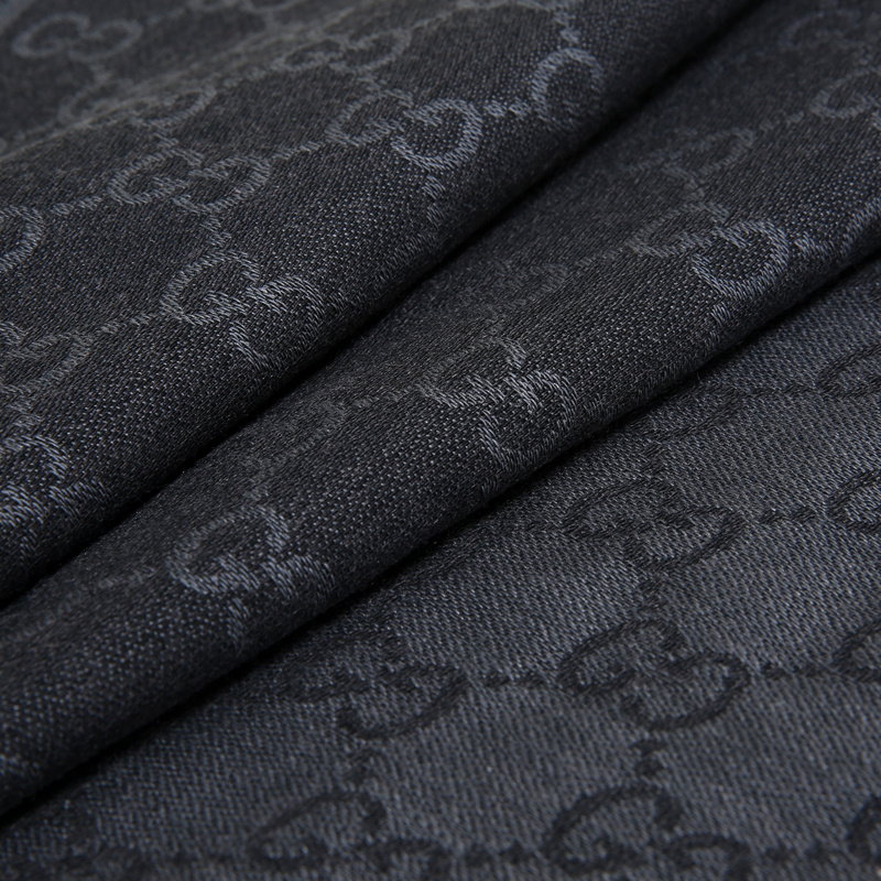 Shop Gucci Tassel Hem Wool Scarf In Black