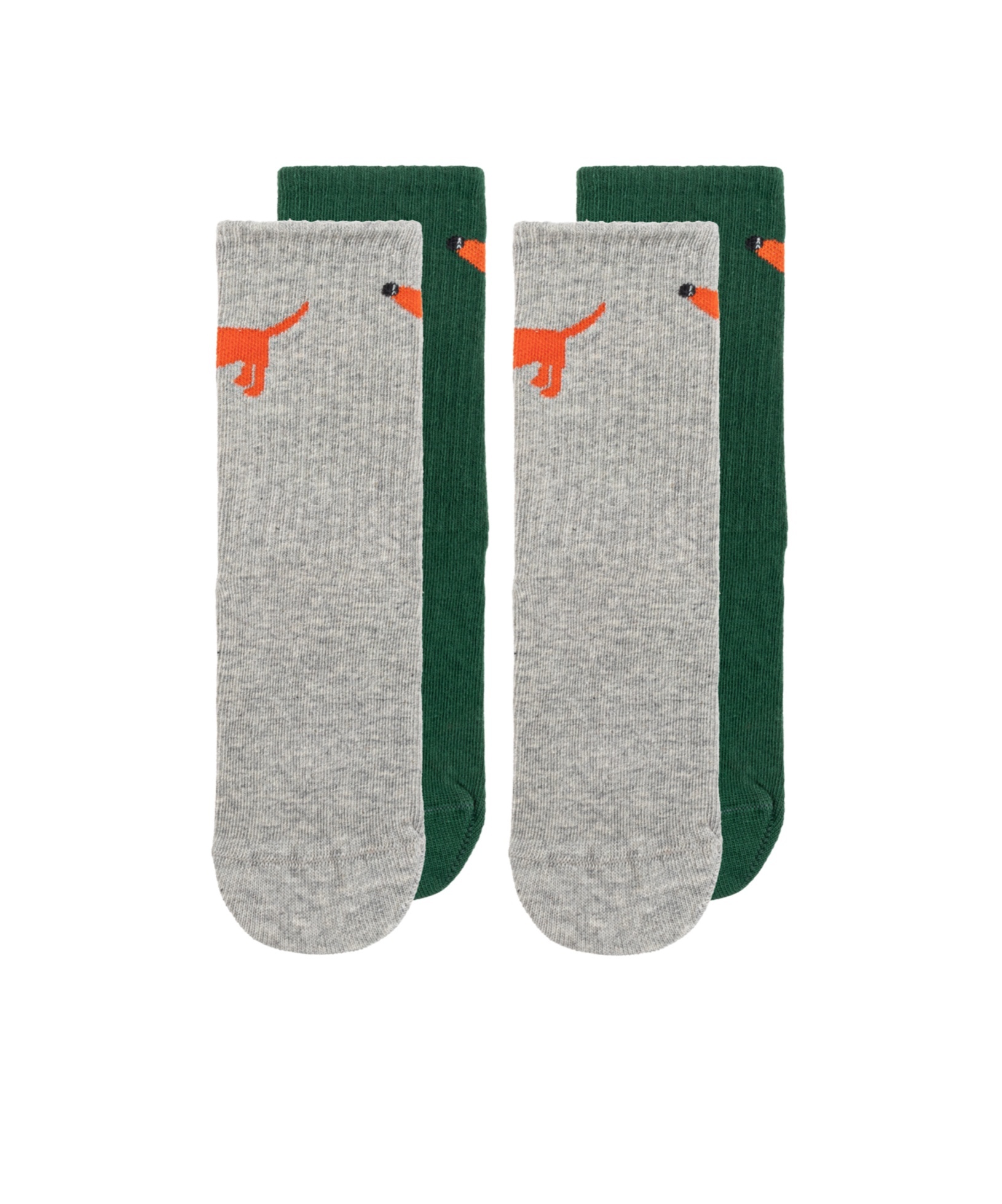 Mini Rodini Kids' Two Pairs Of Socks In Gray