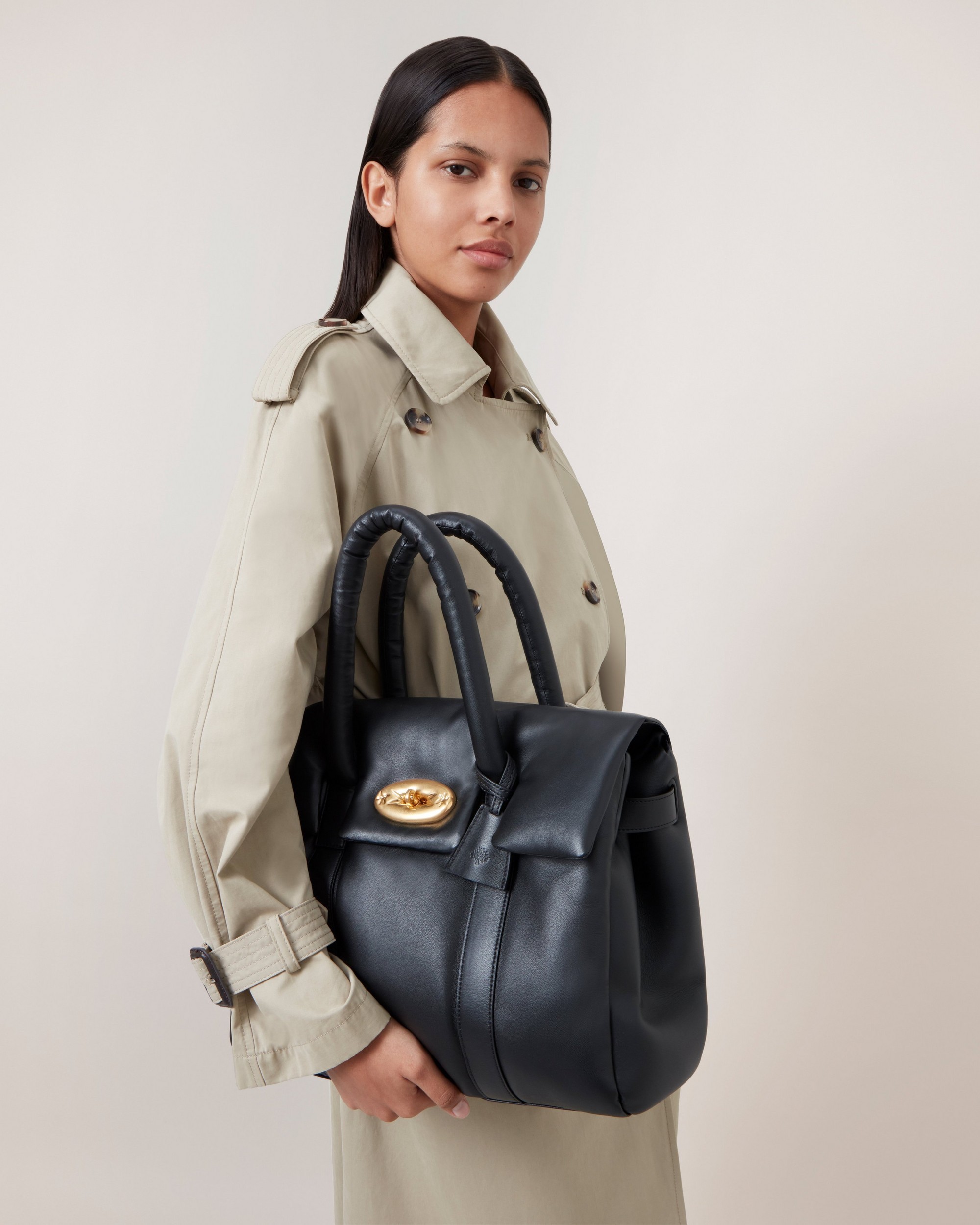 Mulberry Bayswater Bubble Tote Bag In Black