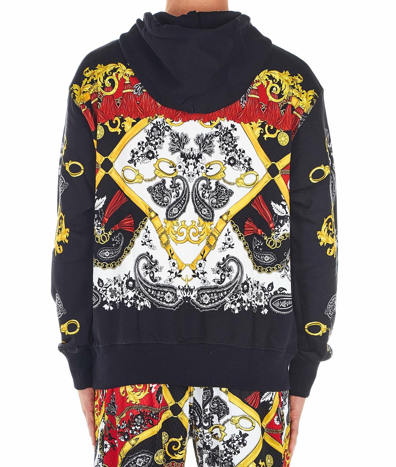 Versace Jeans Baroque Printed Sweater In Black