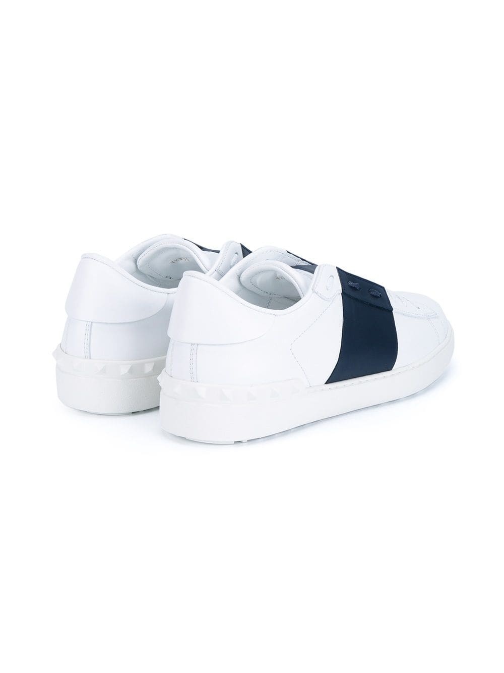 Valentino Garavani Calfskin Open Sneaker In Blue