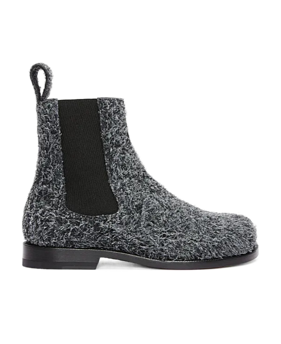 Loewe Campo Chelsea Boot In Brushed Suede In Gray