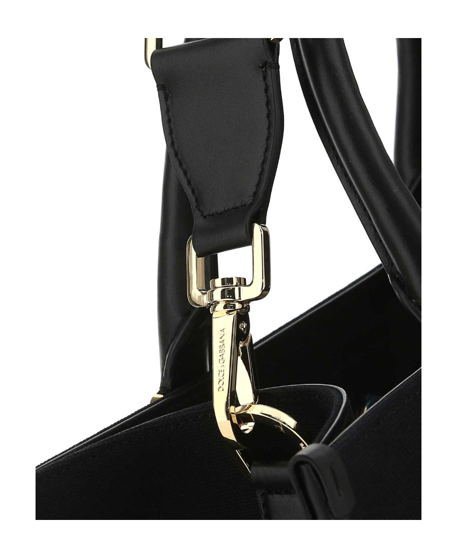Dolce & Gabbana Logo-patch Tote Bag In Black