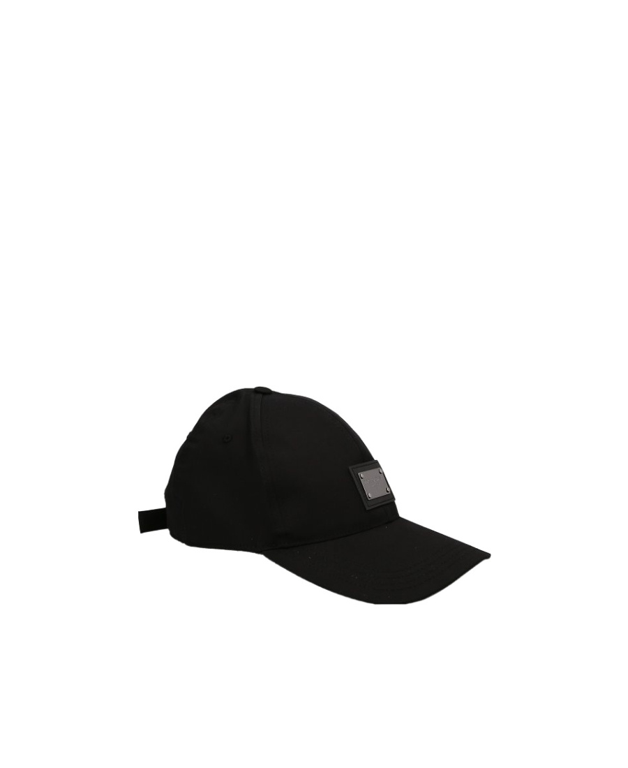 Dolce & Gabbana Logo Tag Embellished Baseball Cap In Black