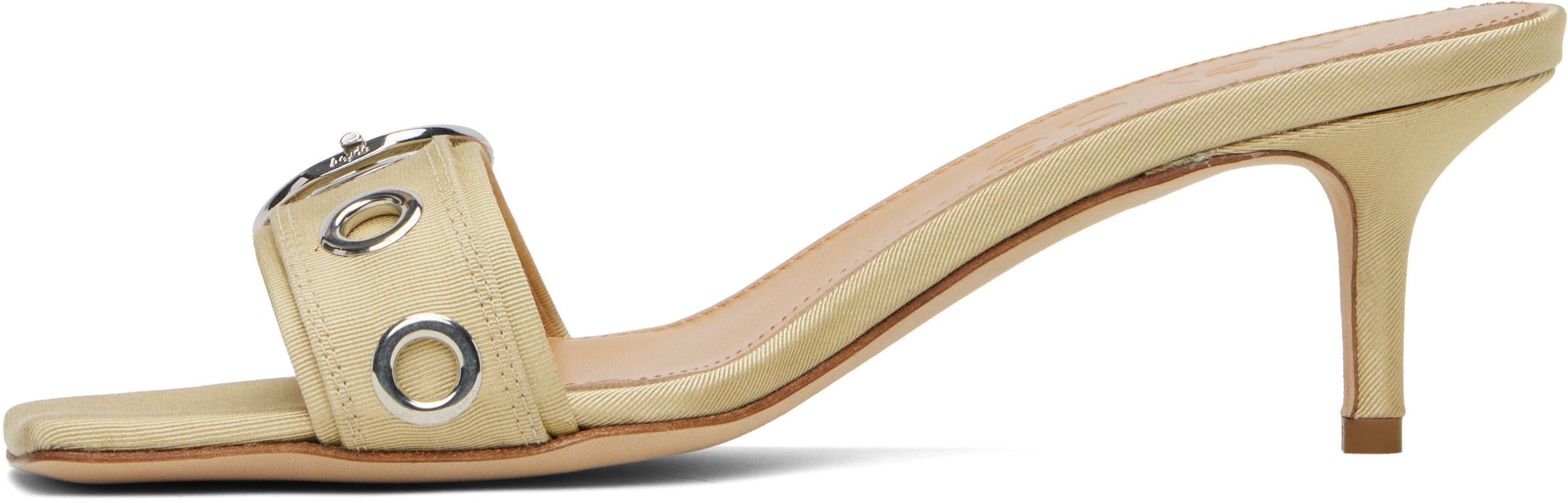 Aeyde Ilvy Eyelet Grosgrain High Heel Sandals In Neutral