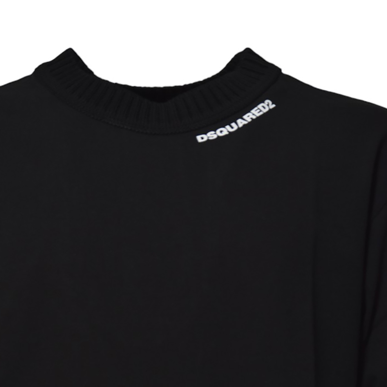 Dsquared2 Drawstring Hem T-shirt In Black Cotton