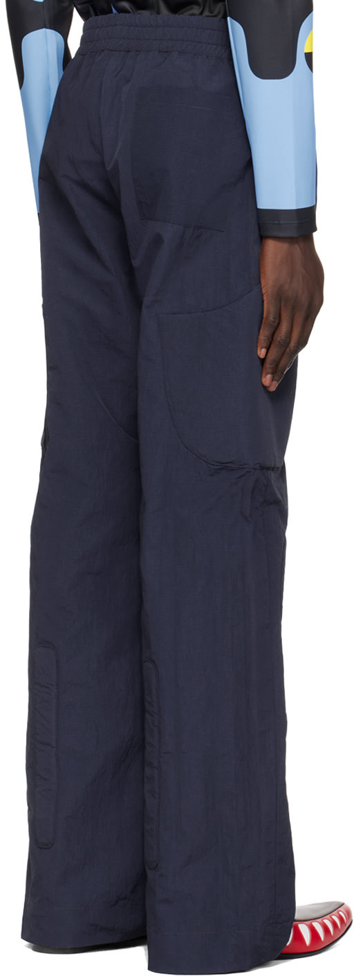 Walter Van Beirendonck Navy Space Trousers In Black