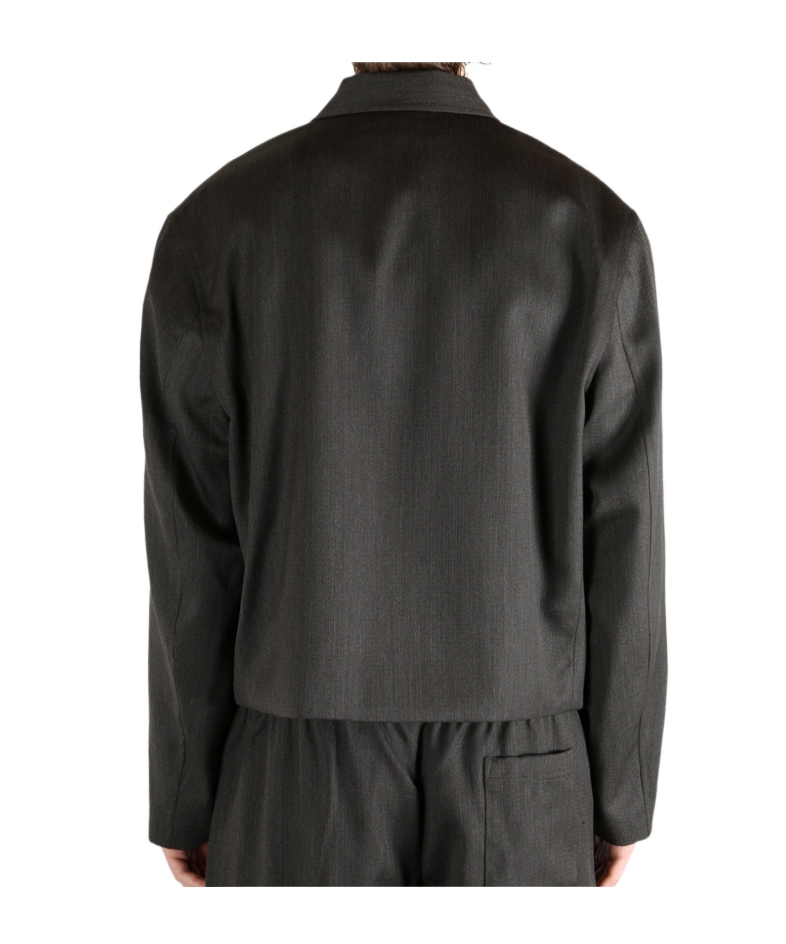 Our Legacy Mini Jacket Havana Brown Chain Wool In Black