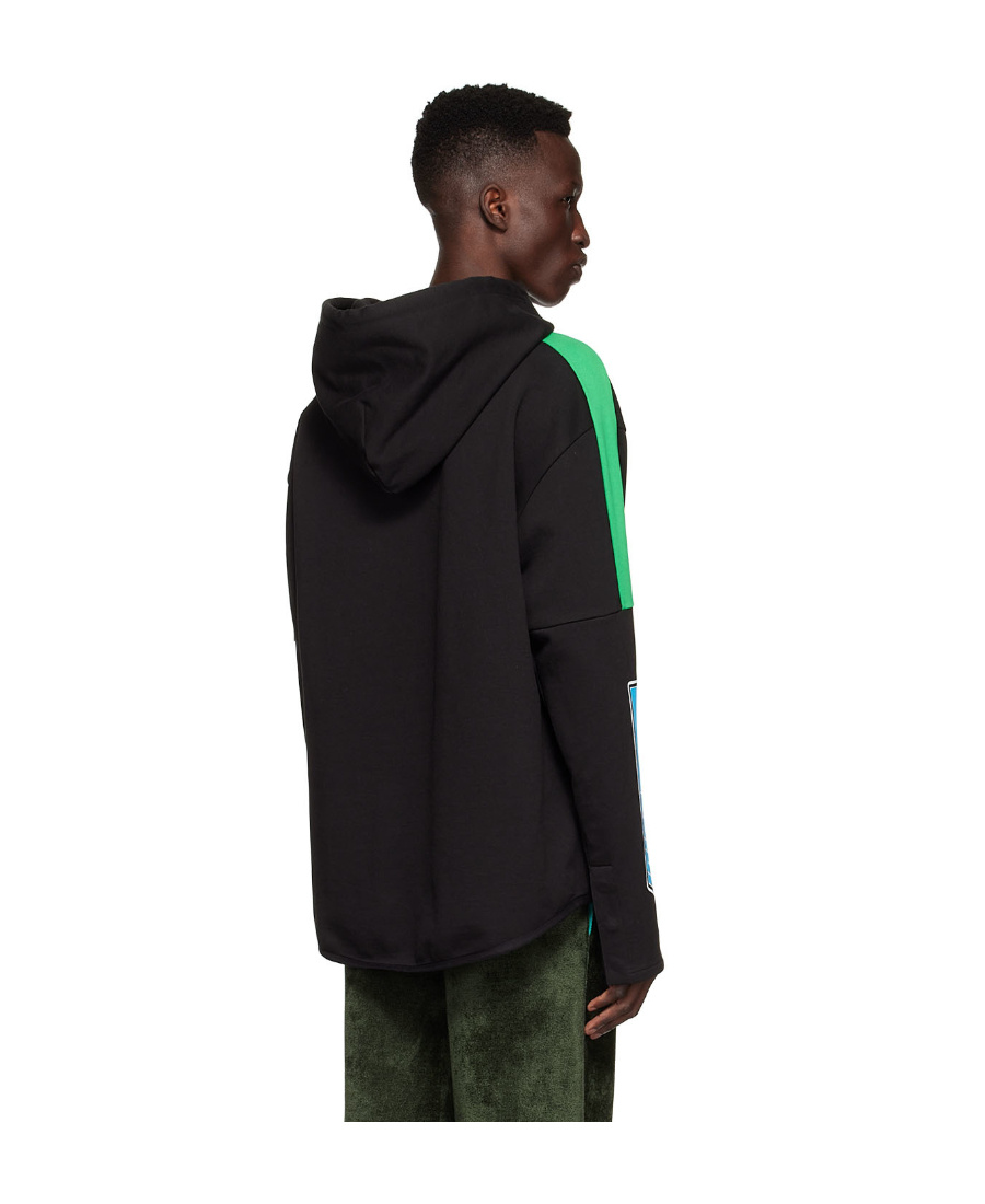 We11 Done Black Cotton Hoodie In Black