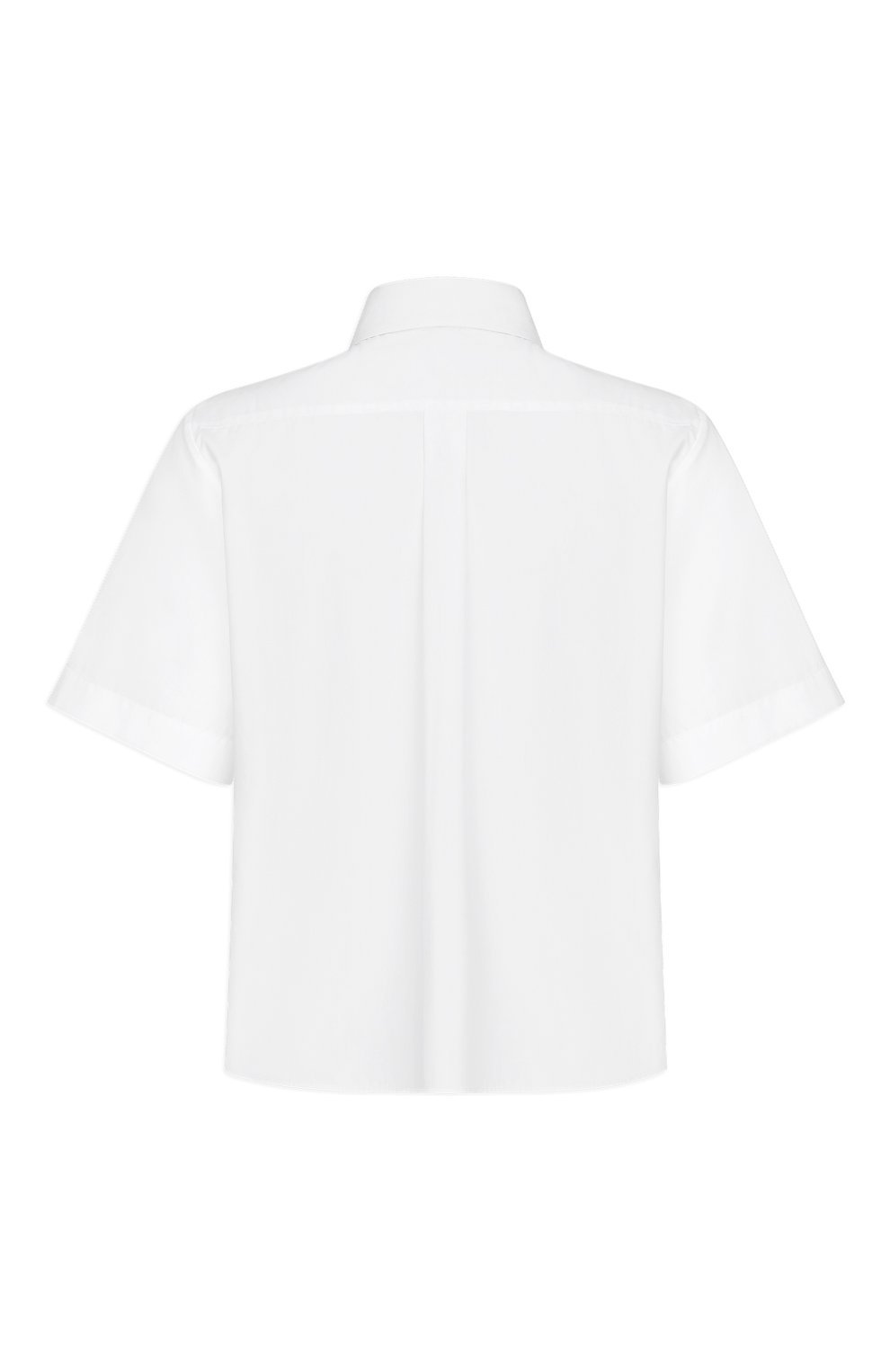 Dior White Cotton Poplin Short-sleeved Shirt In White