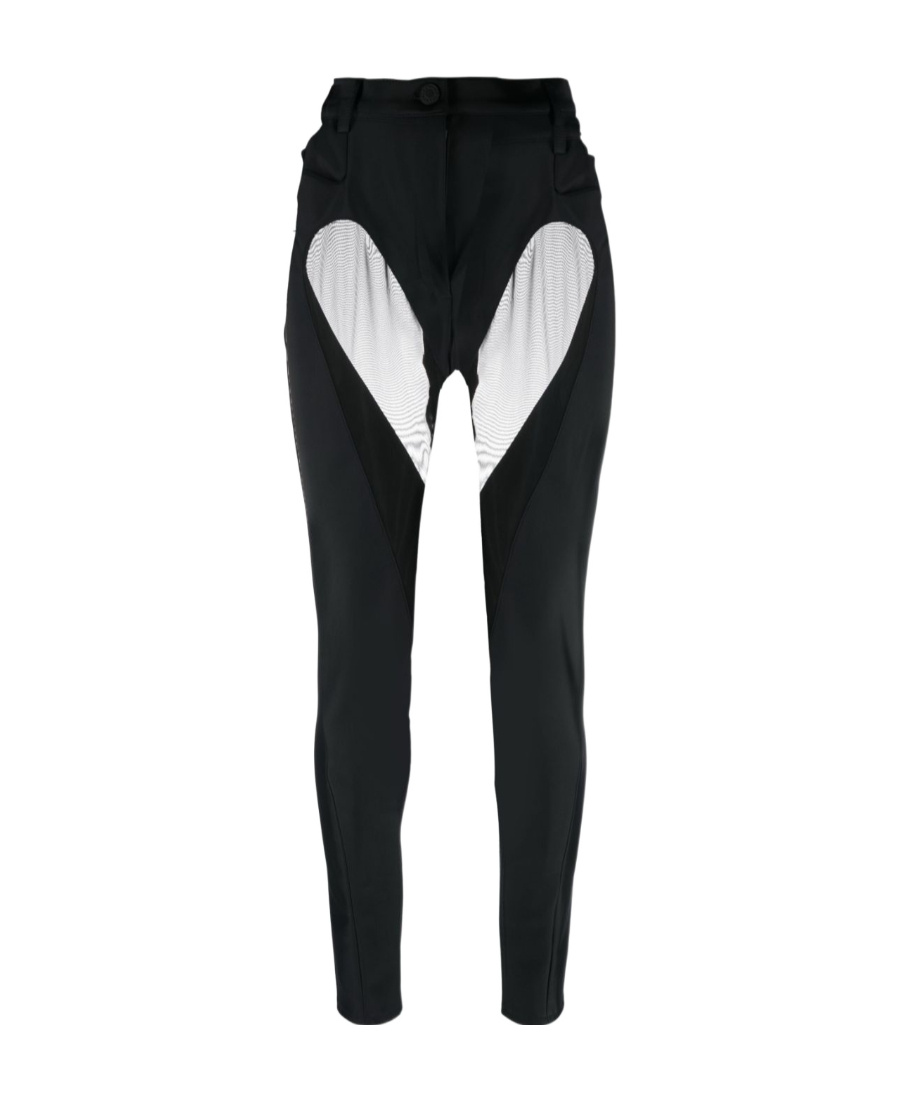 Mugler Belt Ring Leggings In Black