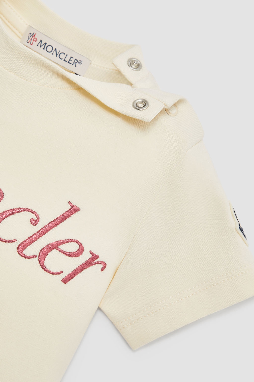 Moncler Logo T-shirt In Nude