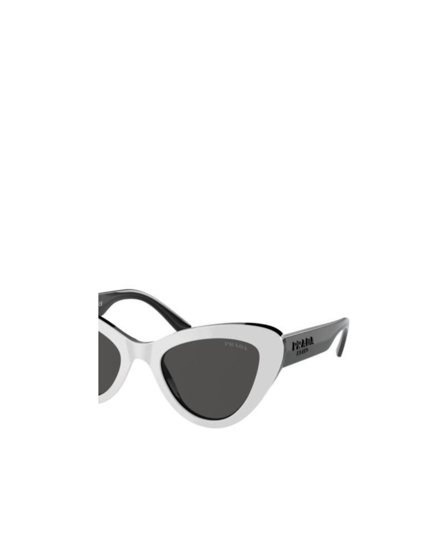 Prada Cat's Eye Frame Logo Sunglasses In Black