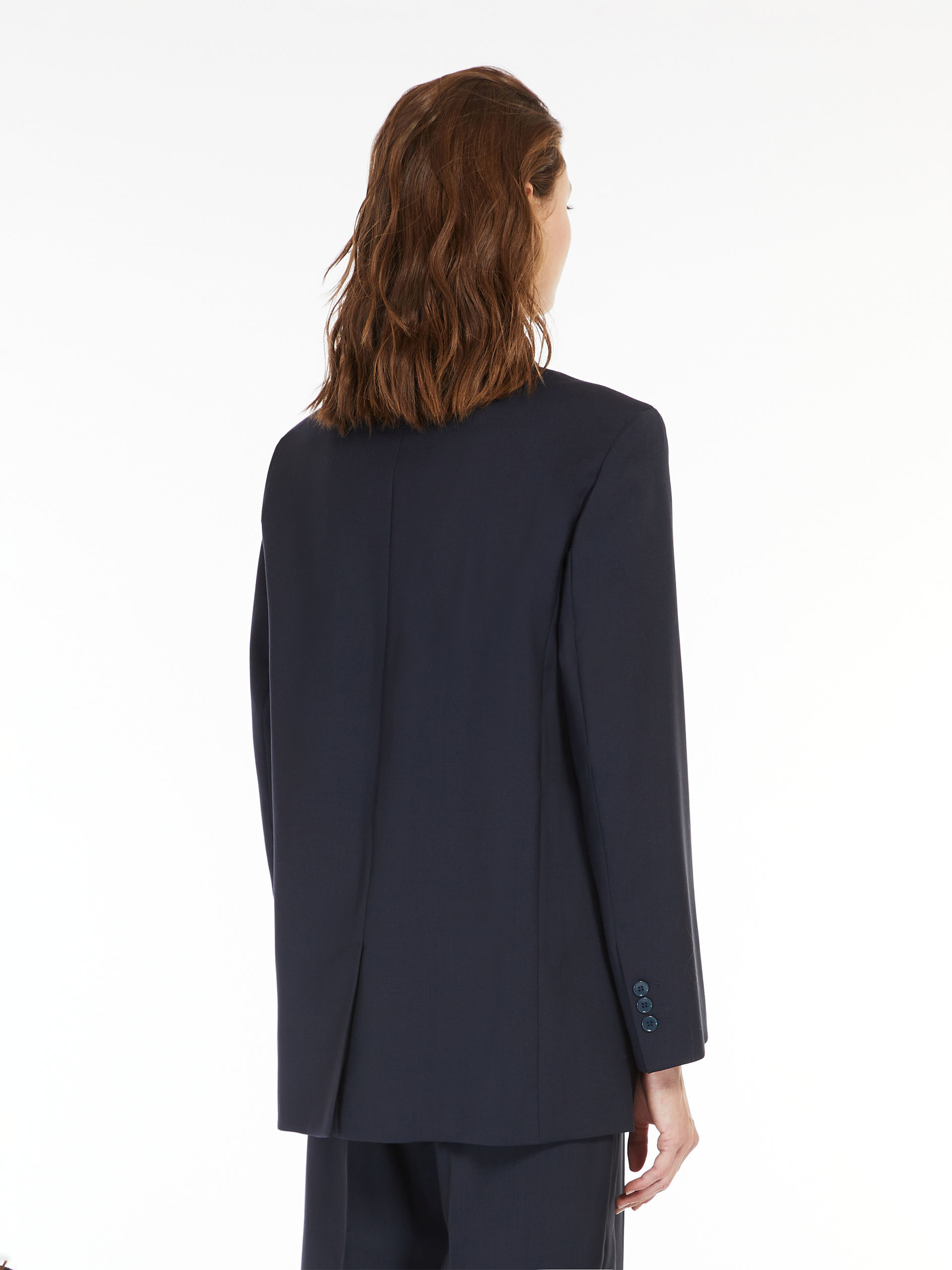Weekend Max Mara Single-breasted Wool Suit Jacket In Black