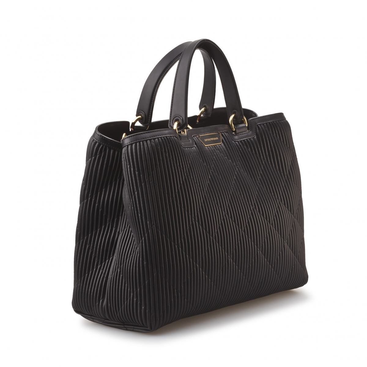 Emporio Armani Logo Handbag In Black
