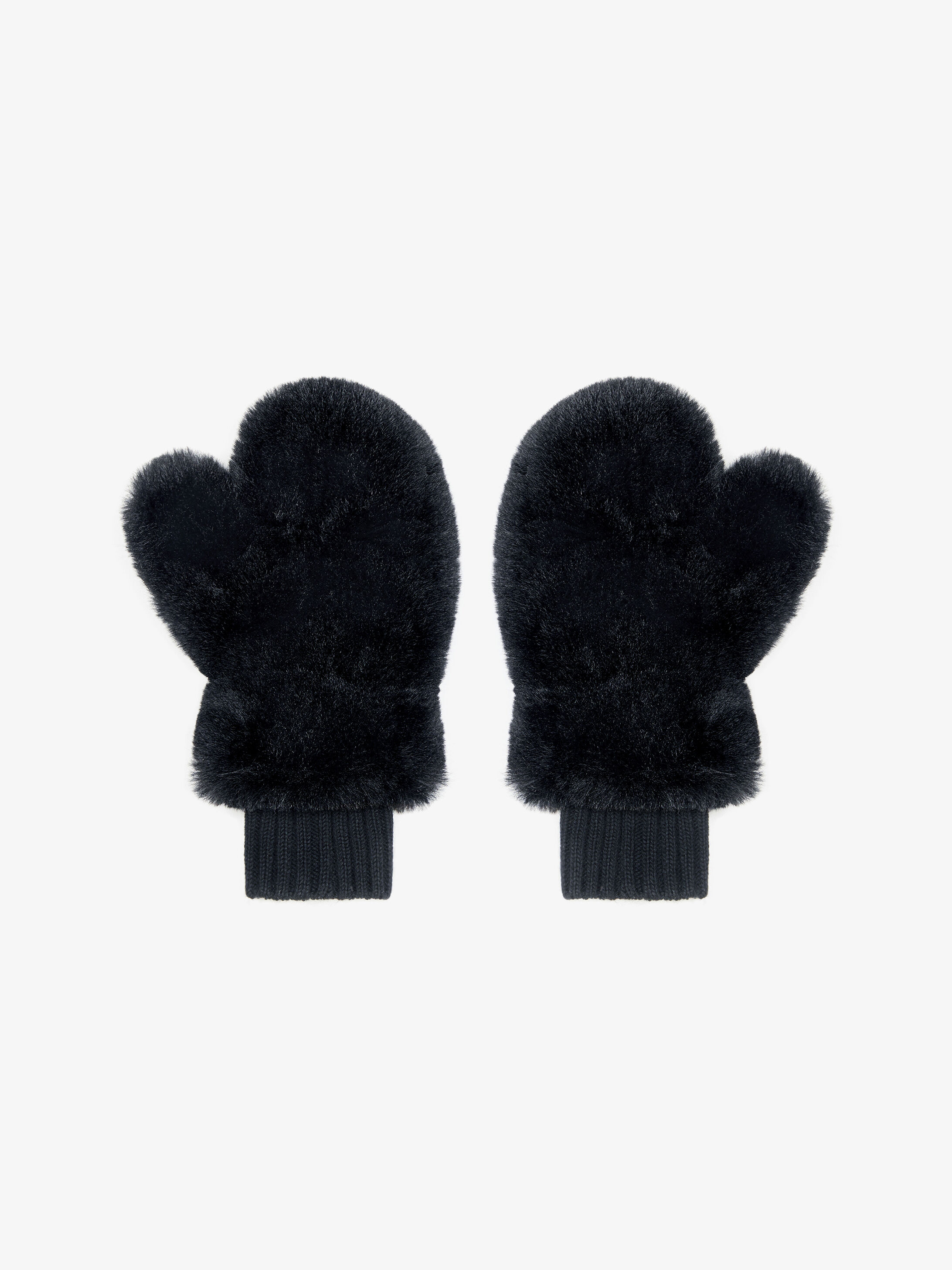 Givenchy Faux Fur Mittens In Blue