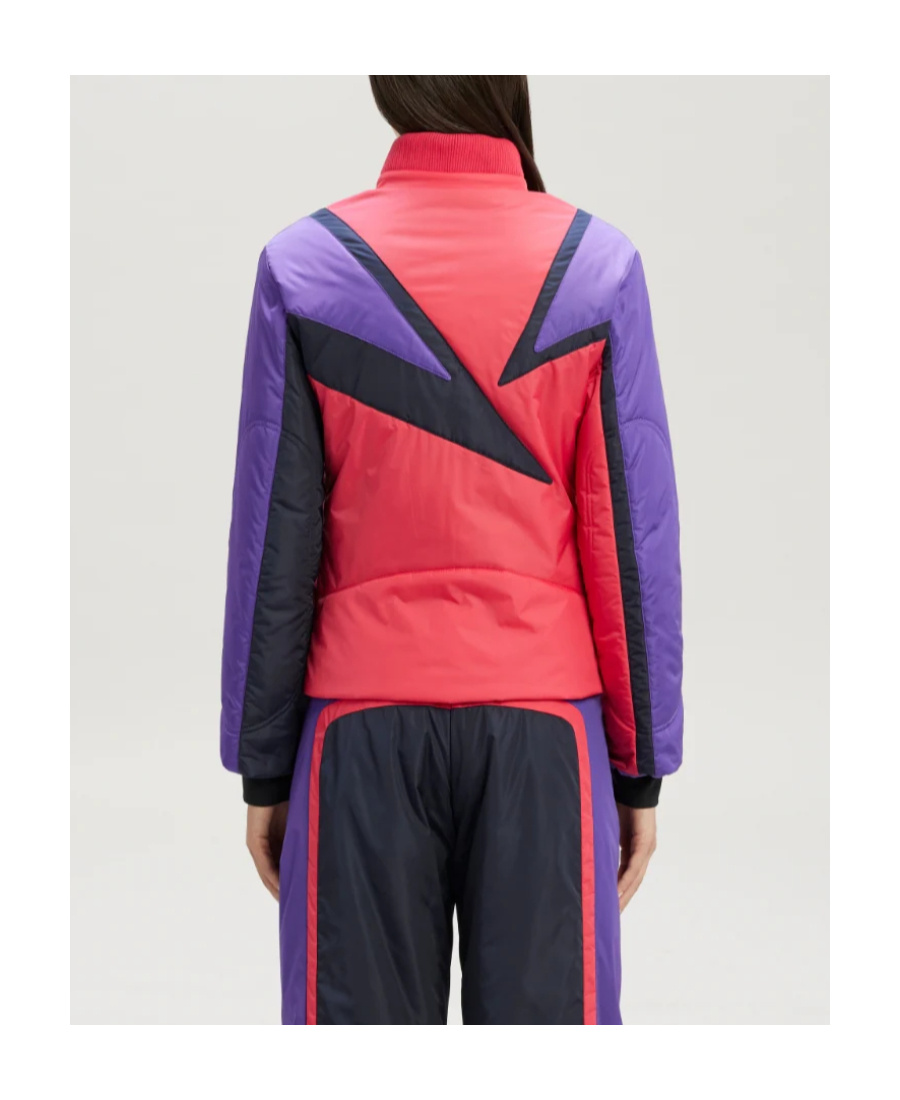 Palm Angels Thunderbolt Color-block Padded Ski Jacket In Pink
