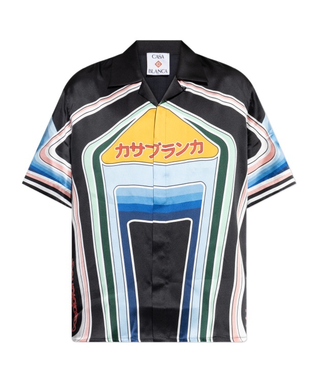 Casablanca Short Sleeve Cuban Collar Shirt In Multi