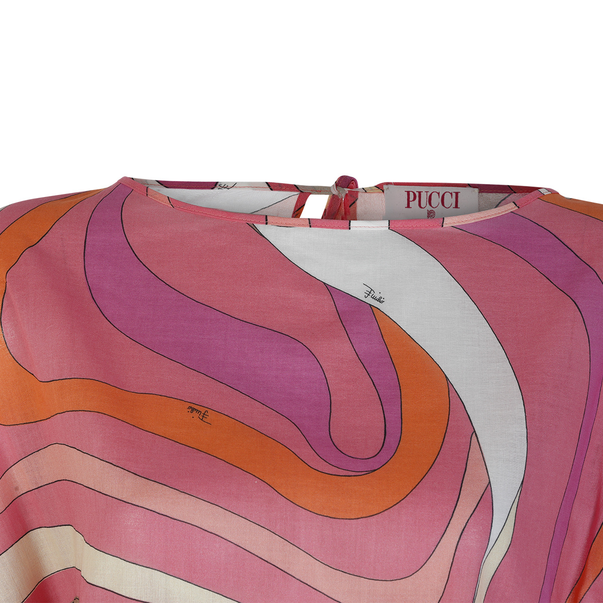 Emilio Pucci Abstract-print Cotton Kaftan In Pink