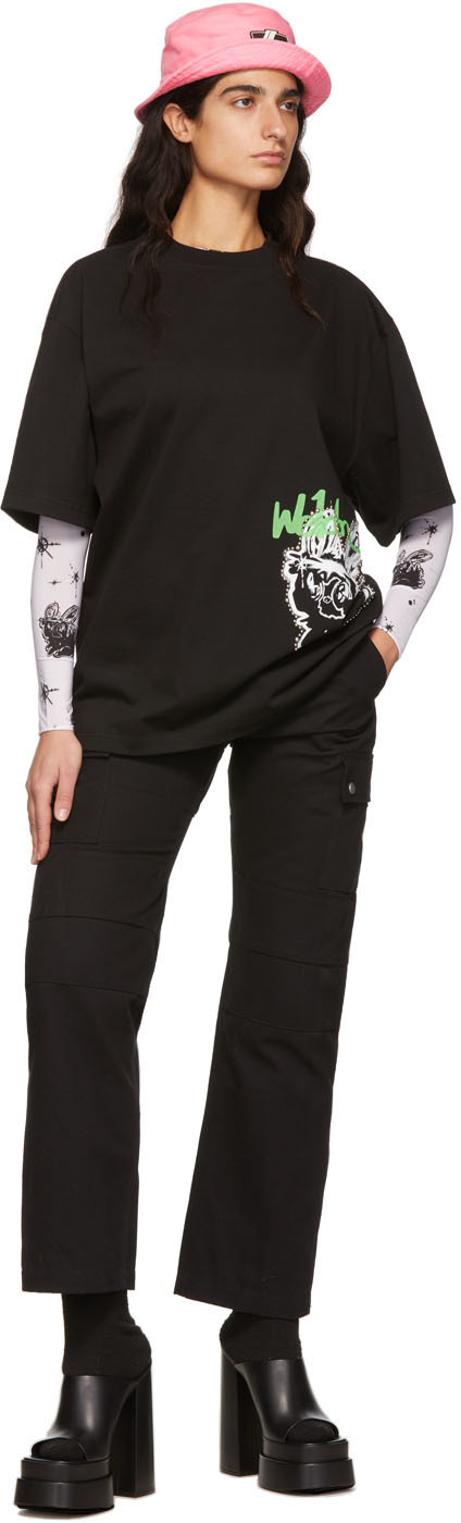 We11 Done Logo-print Cotton T-shirt In Black