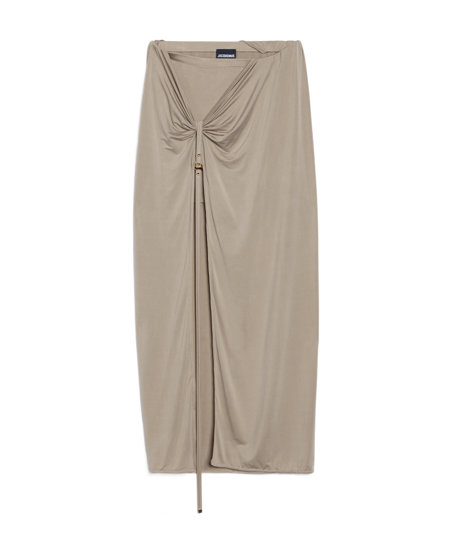 JACQUEMUS LA JUPE PAREO CROISSANT MIDI SKIRT 