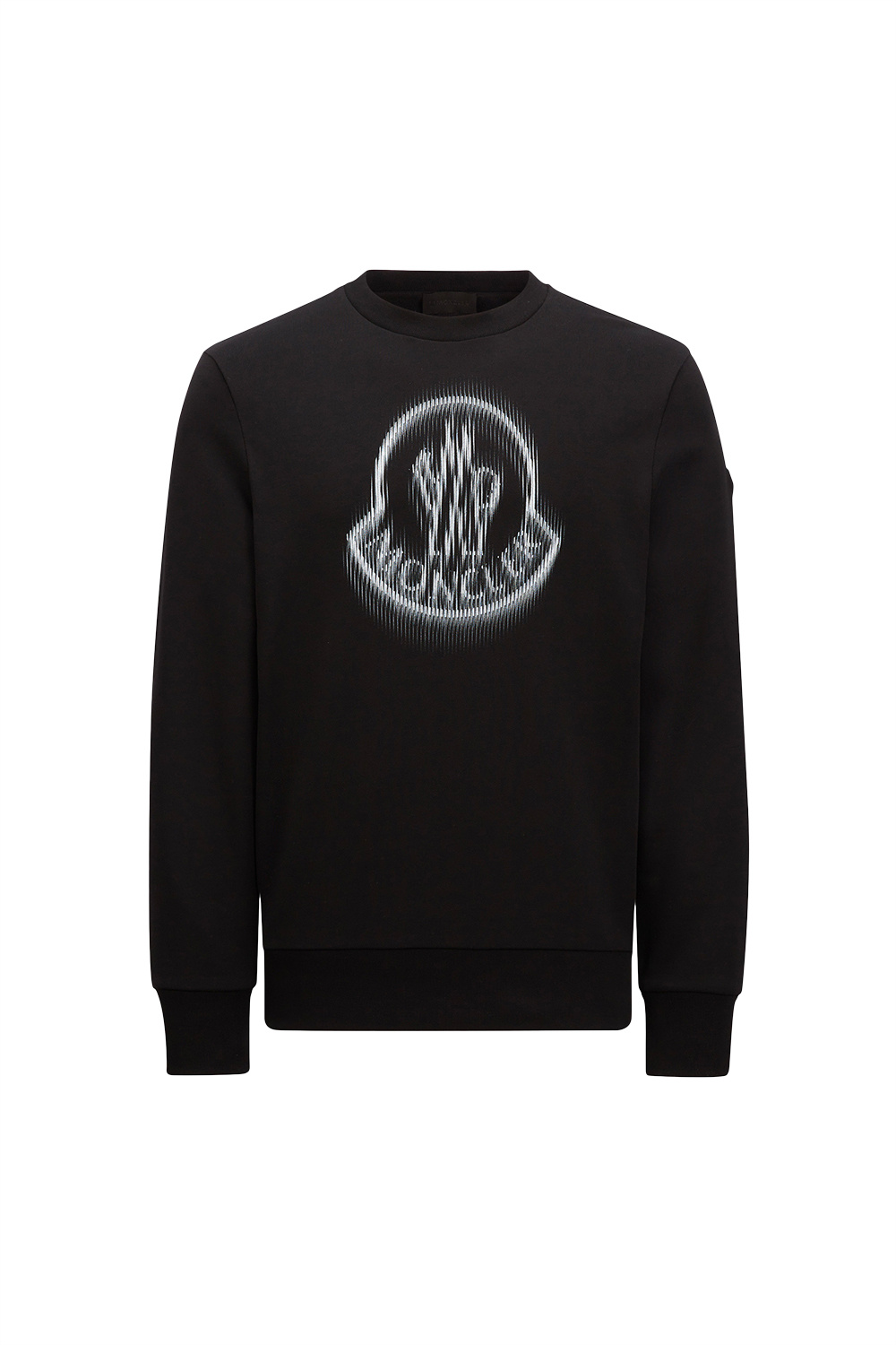 Moncler Blurred Logo Sweatshirt In Black