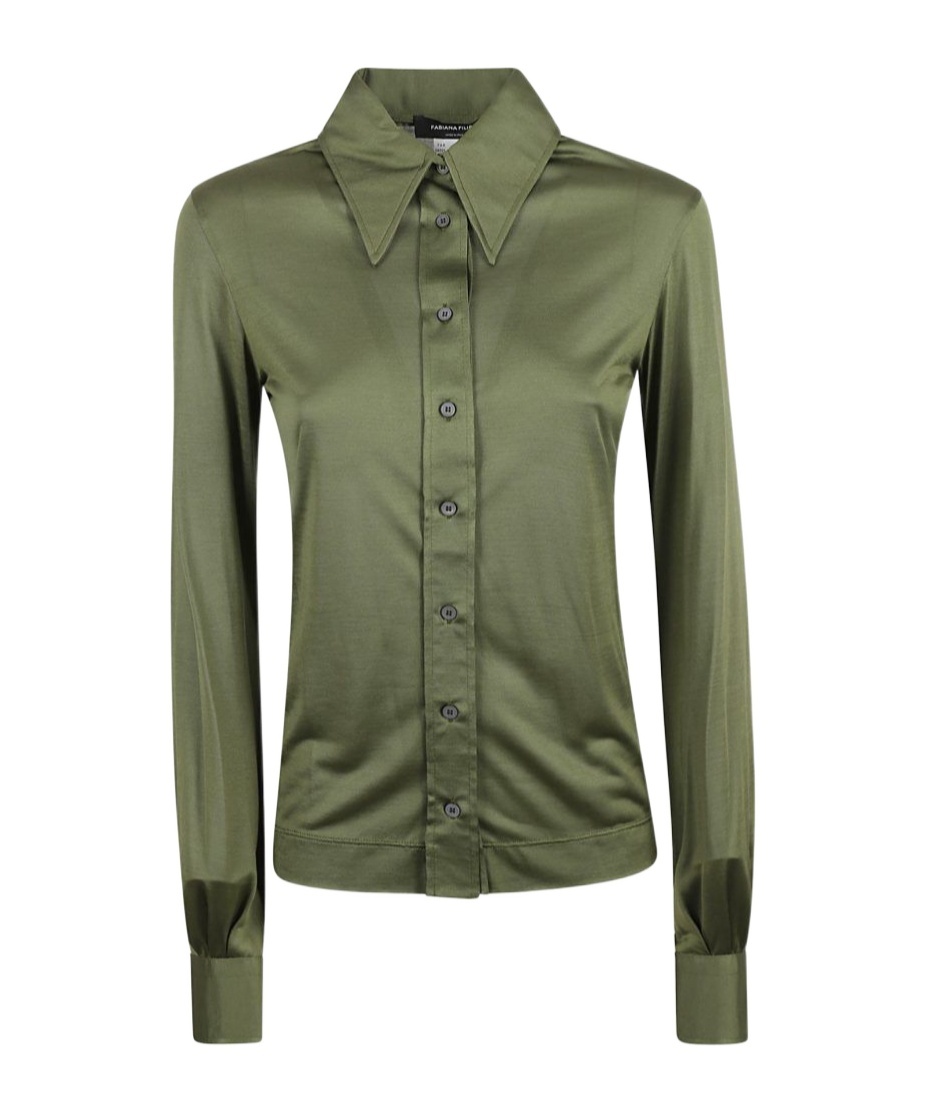 Fabiana Filippi Fitted Long Shirt In Green