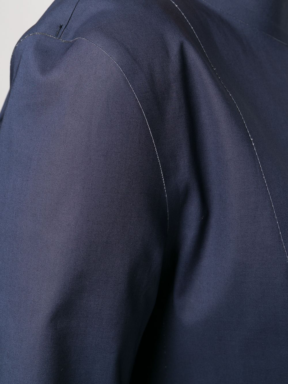 Herno Navy Blue Small High-necked Casual Jacket In Blue