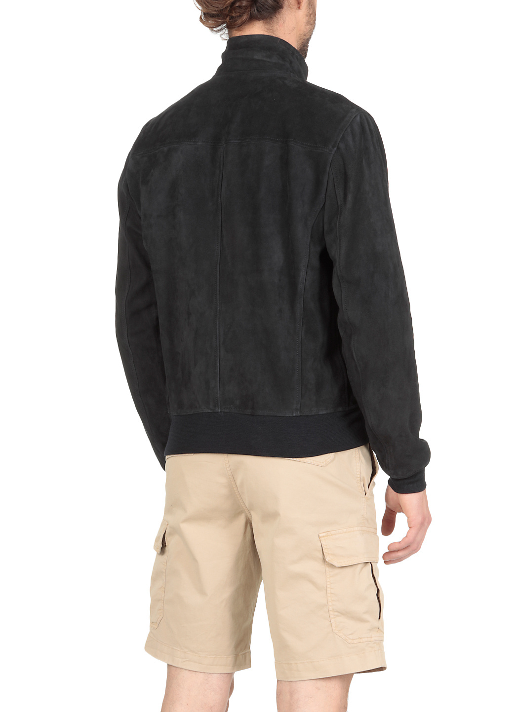 Stewart Zipper Casual Jacket In Black