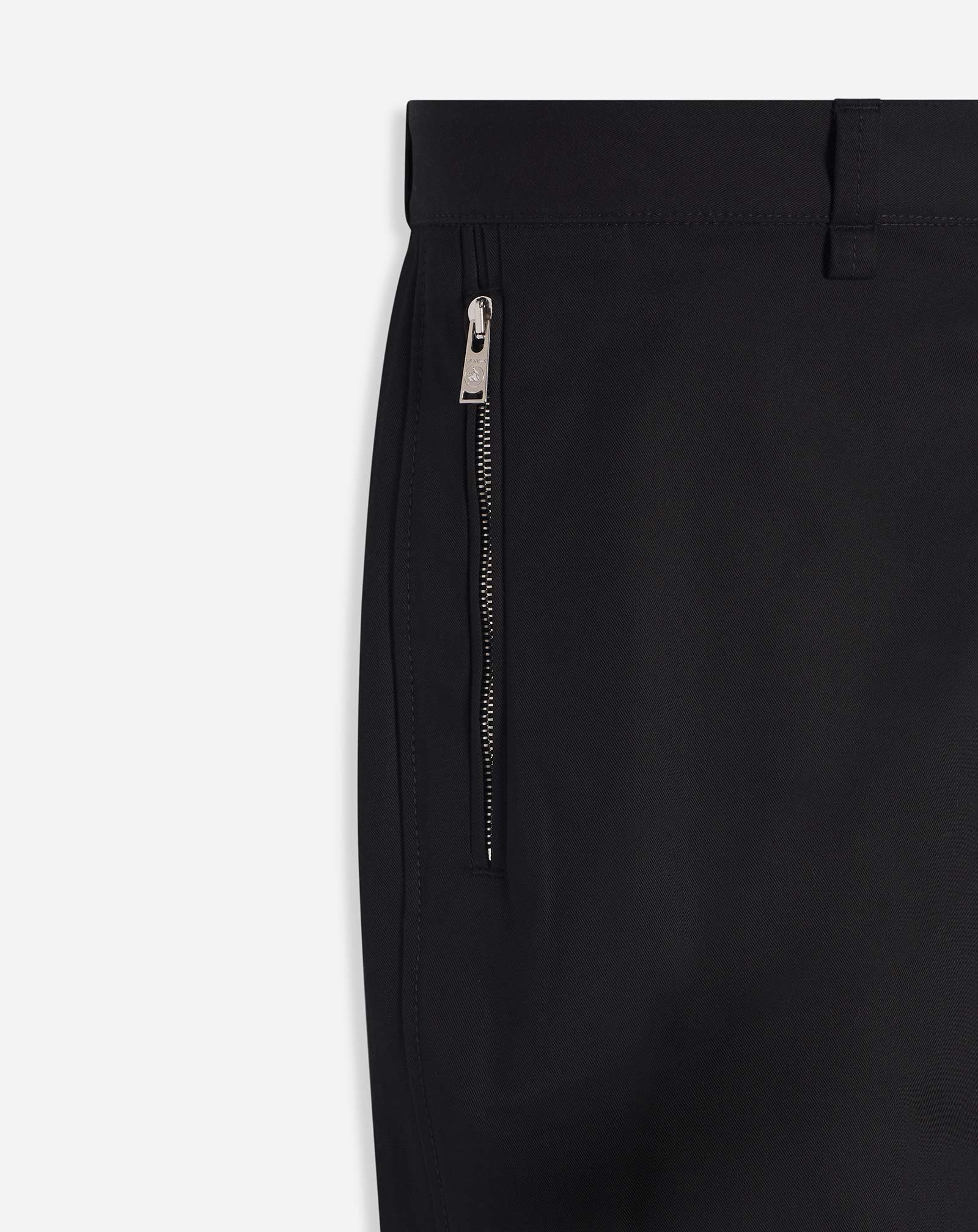 Lanvin Straight-leg Wool-blend Trousers In Black