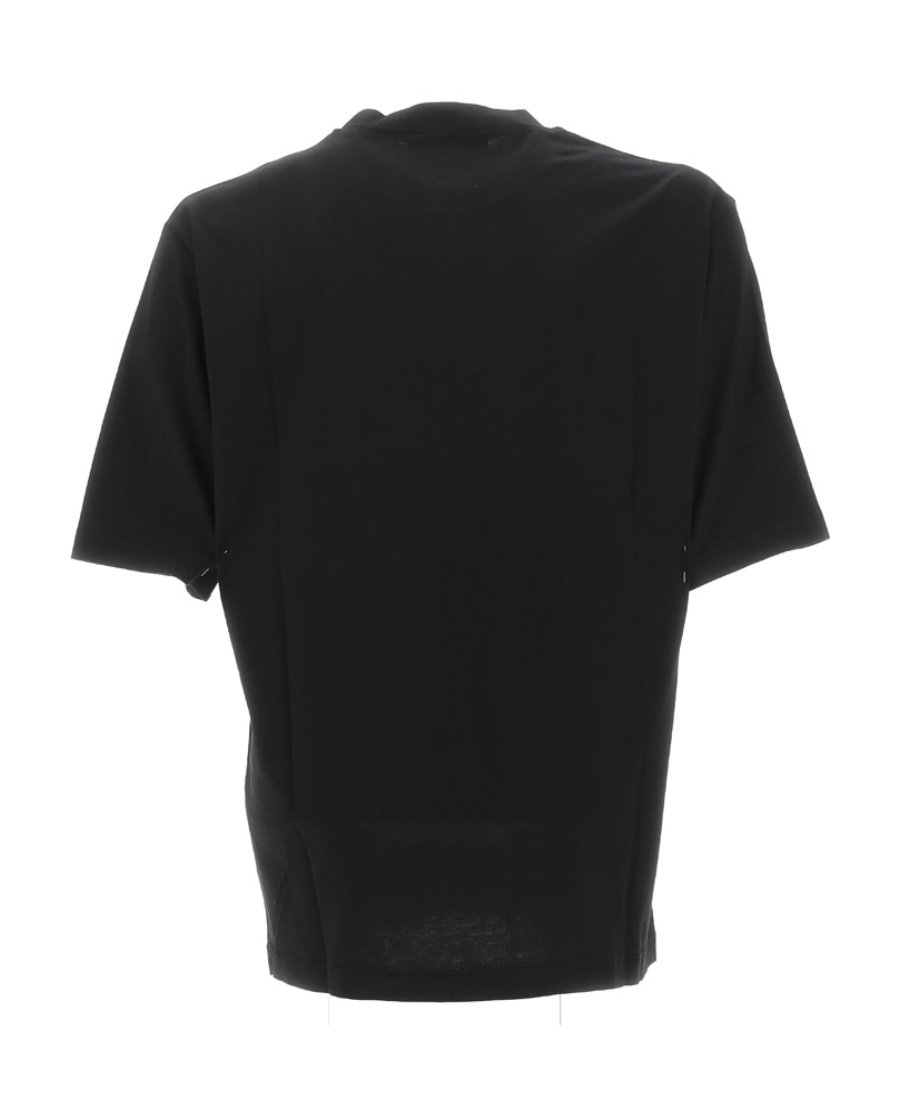 Dsquared2 Black Cotton Loose Fit T-shirt With Logo Print In Black