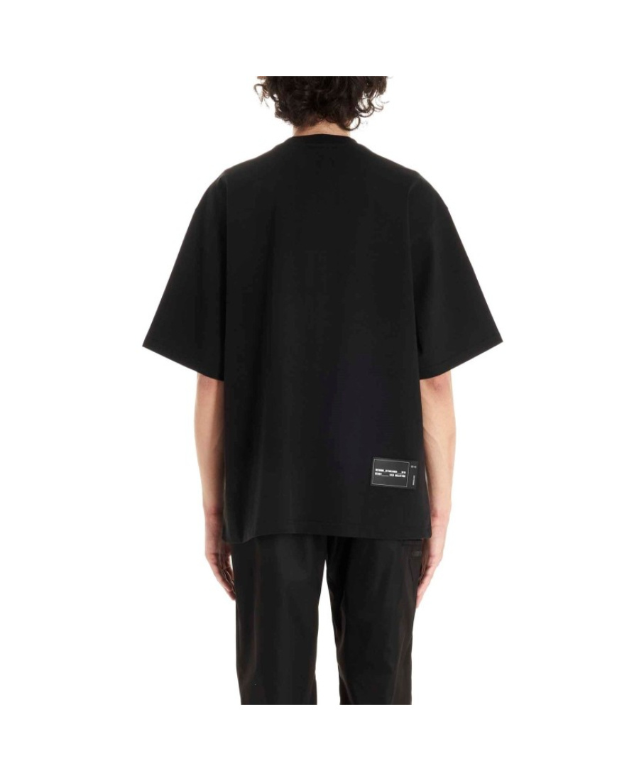 We11 Done Oversized Logo-print T-shirt In Black