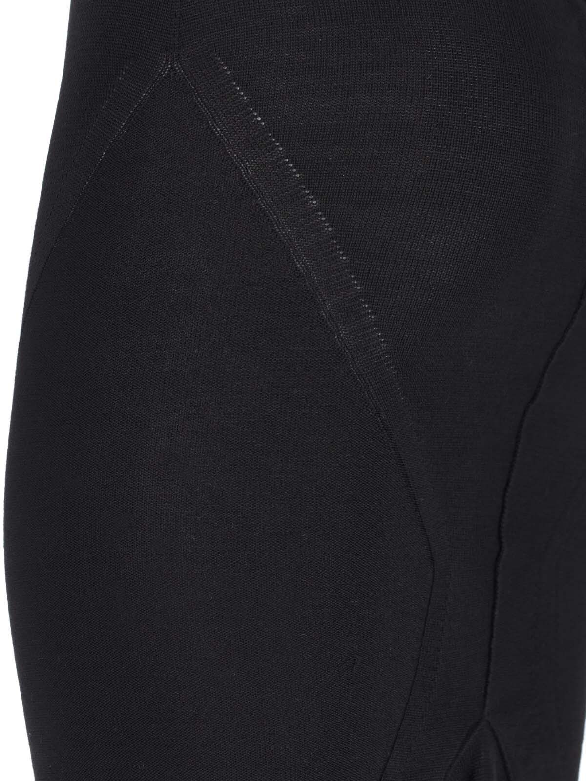 Rick Owens Asymmetrical Midi Skirt In Wool In Black