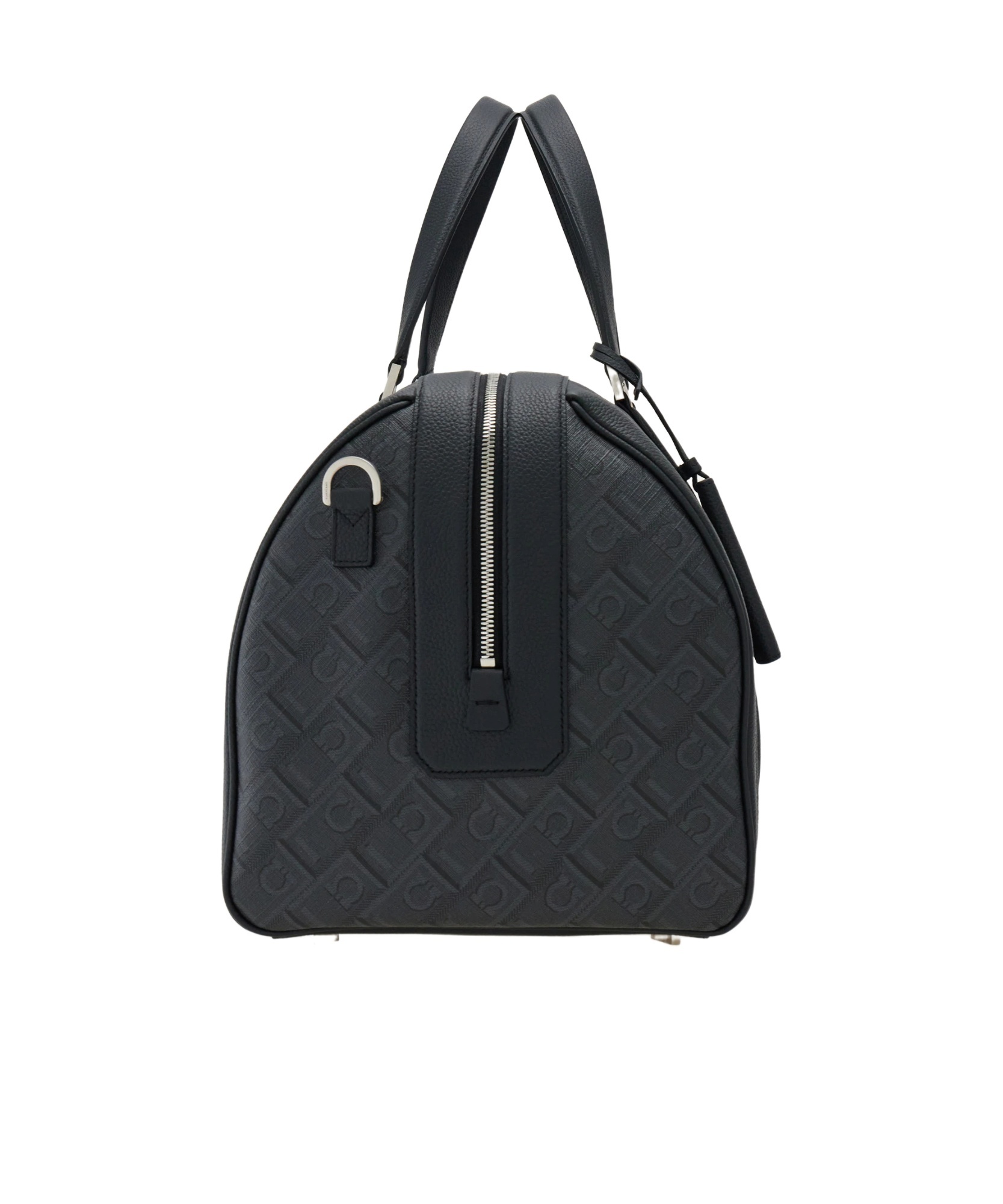 Ferragamo Monogram-print Duffle Bag In Black/gray