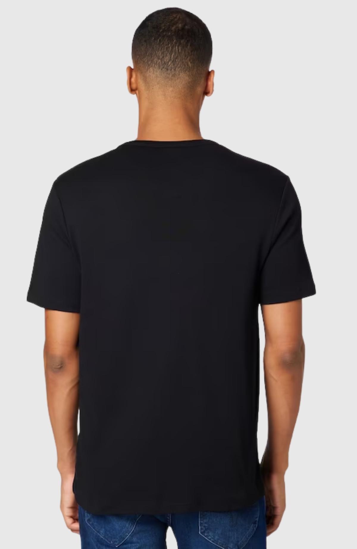 Hugo Boss Logo-plaque Crew-neck T-shirt In Black
