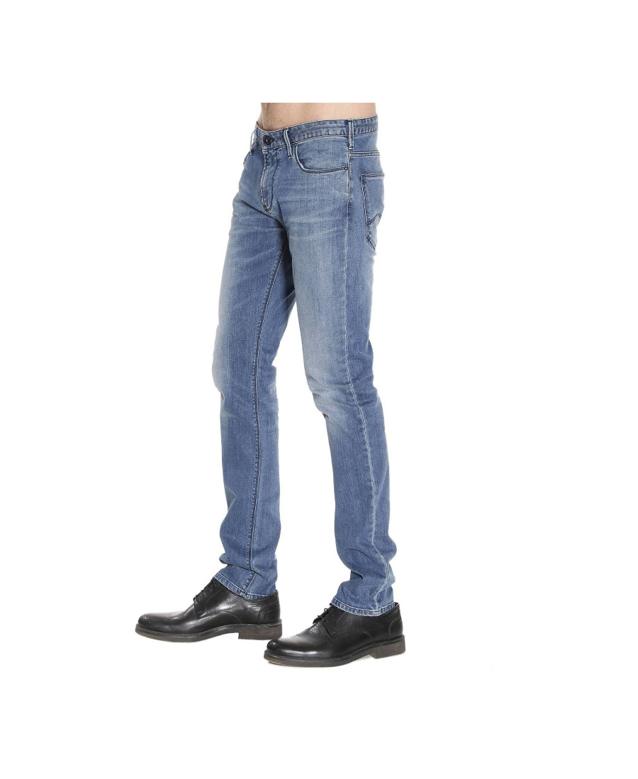 Armani Jeans Label Jeans In Blue
