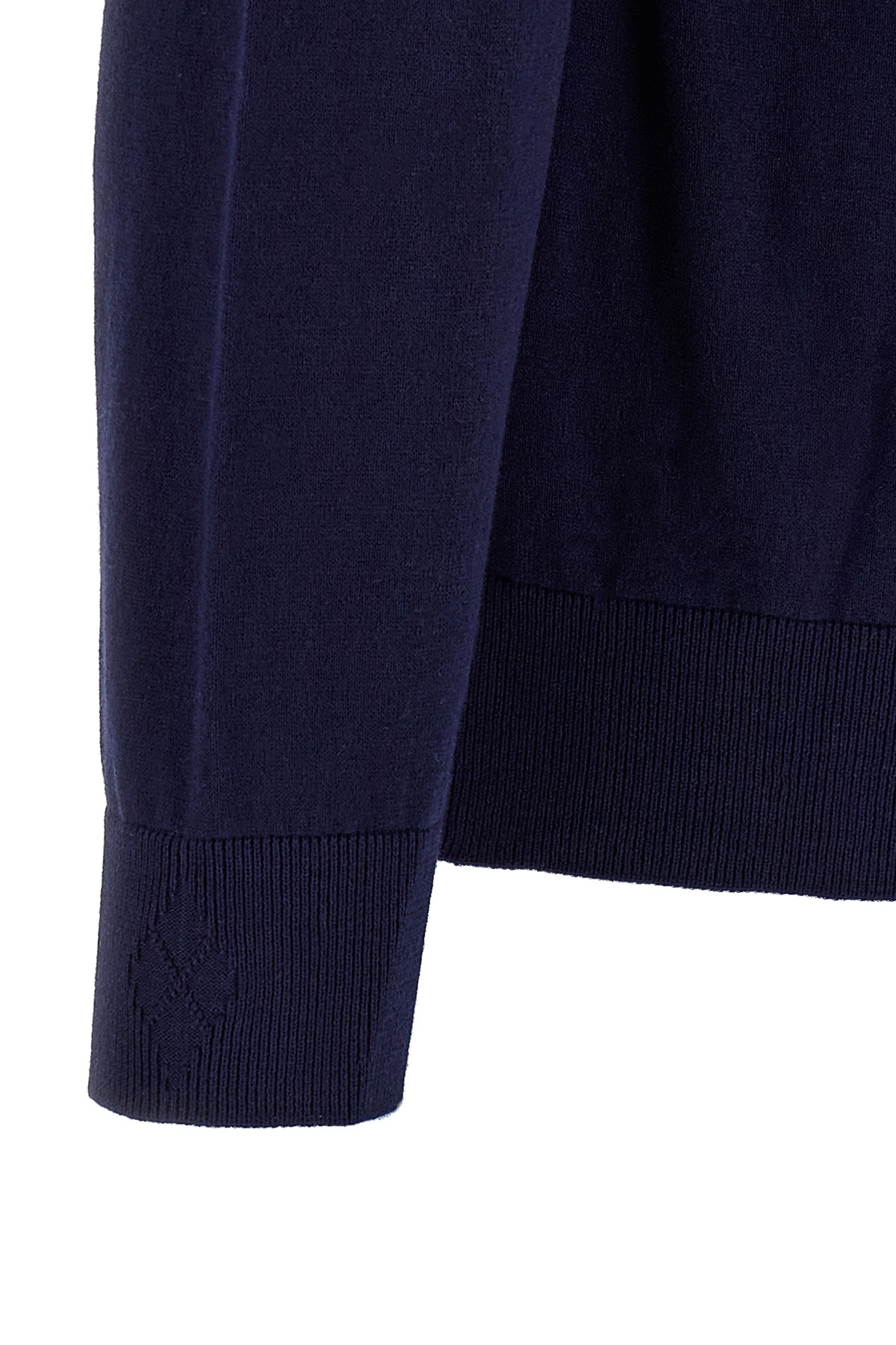 Ballantyne Blue Argyle Sweater In Black