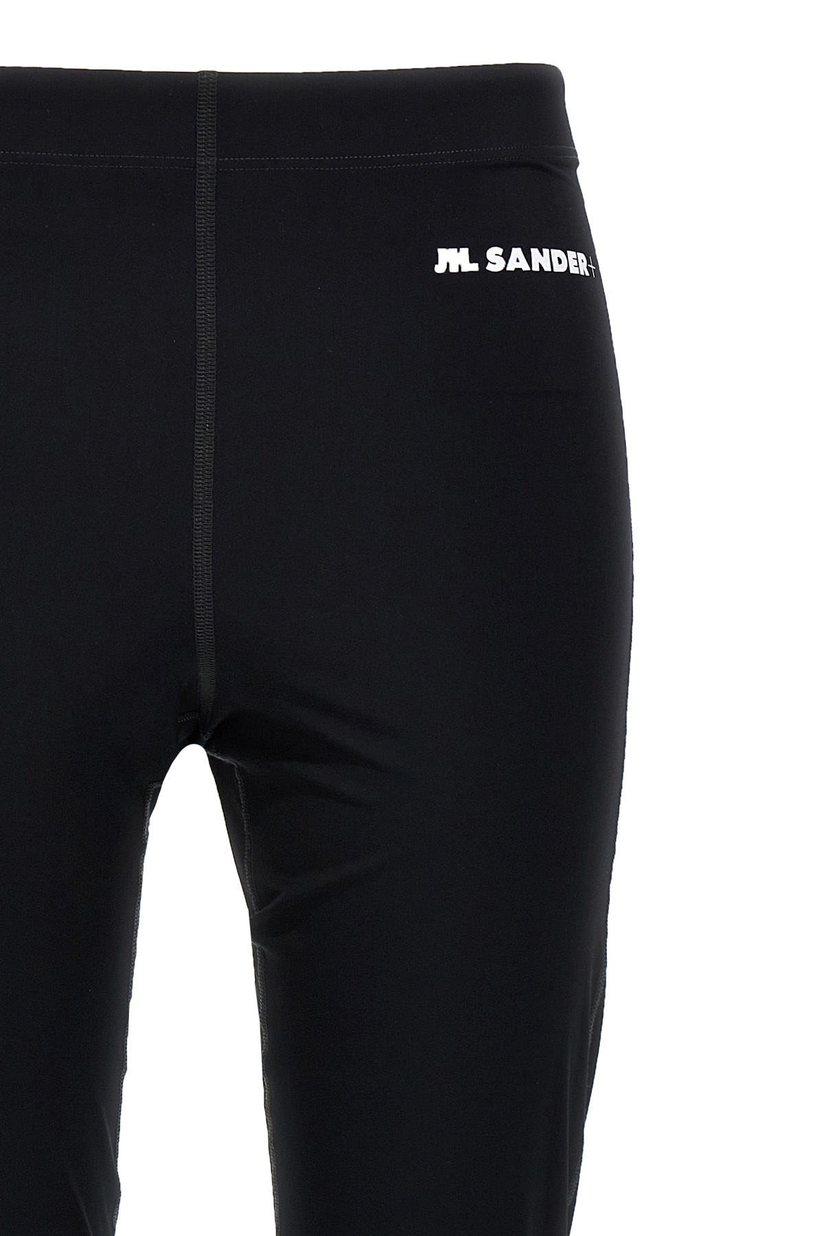 Jil Sander Logo-print Leggings In Black