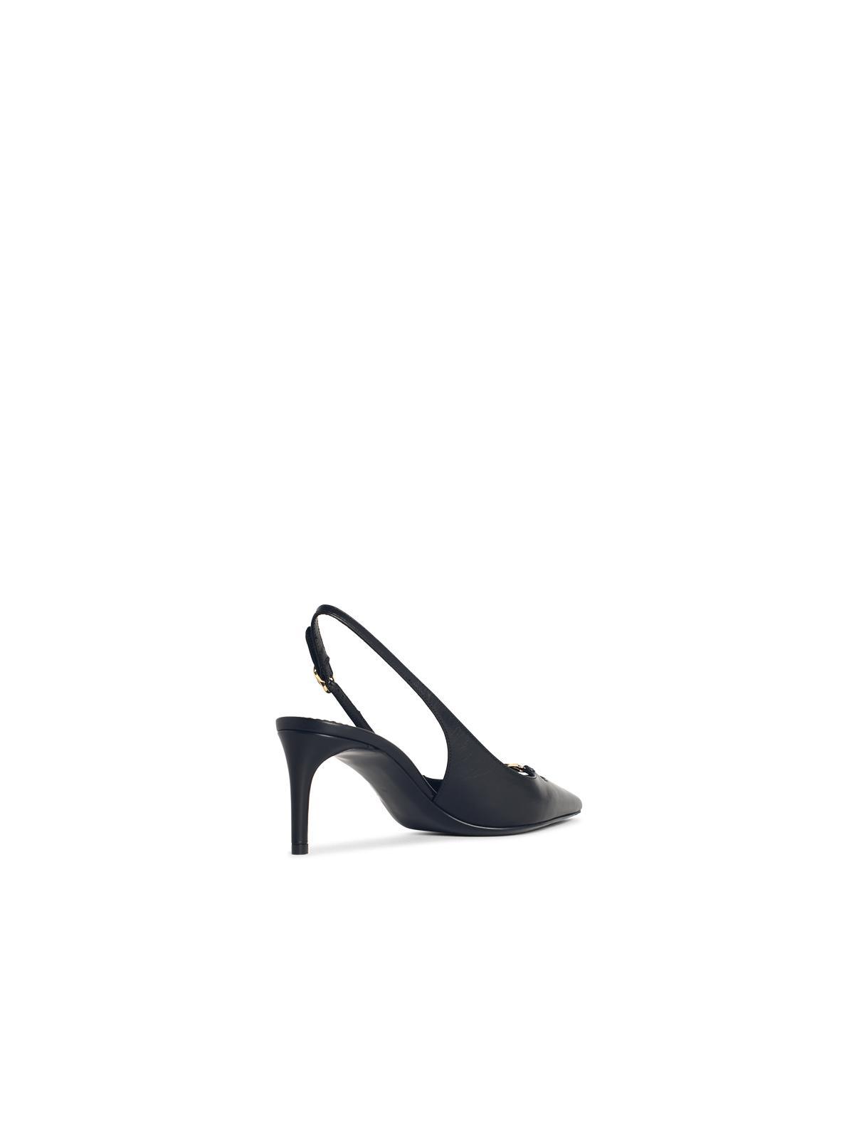 Dolce & Gabbana Pointed Toe Slingback High Heel Sandals In Black