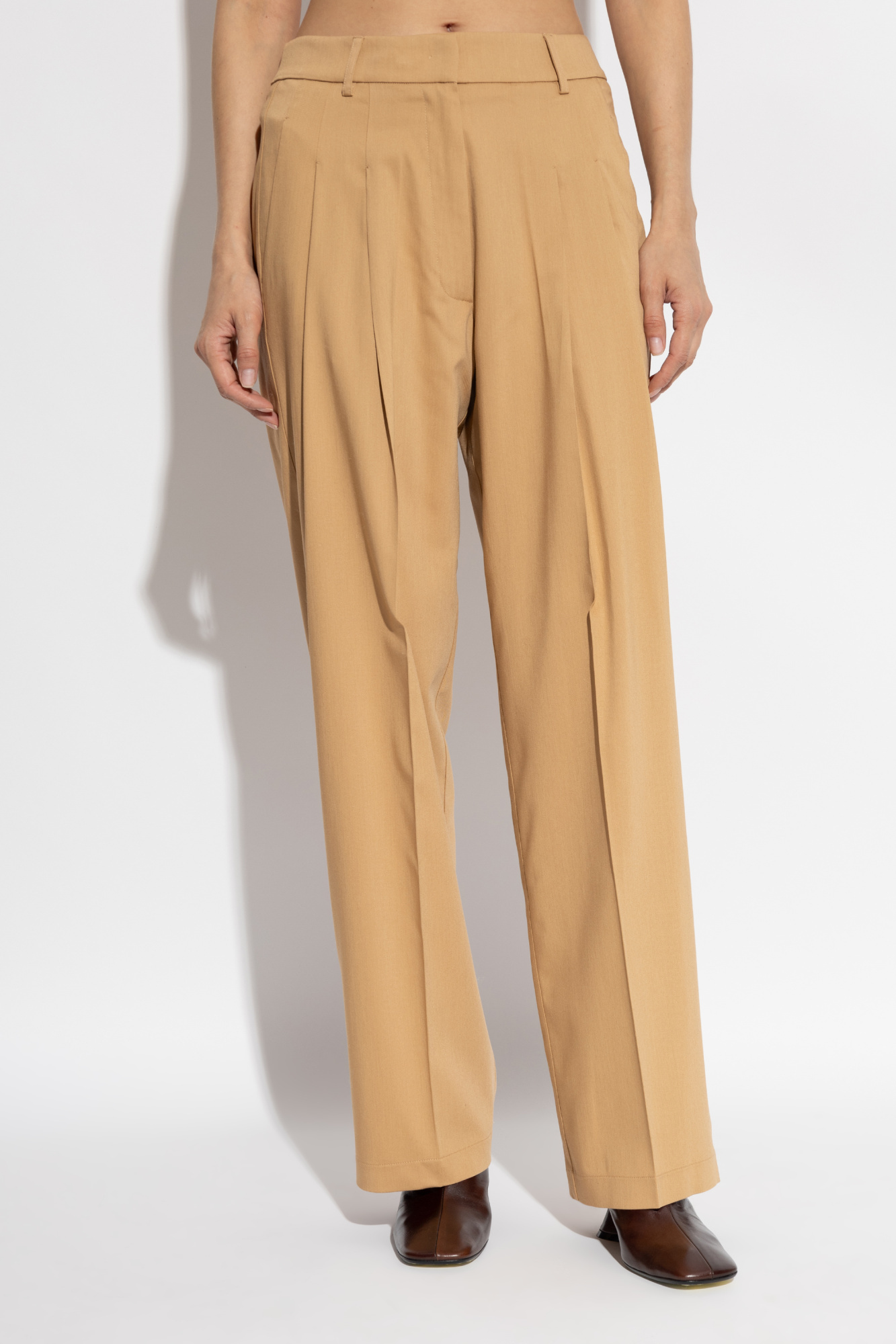 Forte Forte Belt-loop Casual Pants In Nude