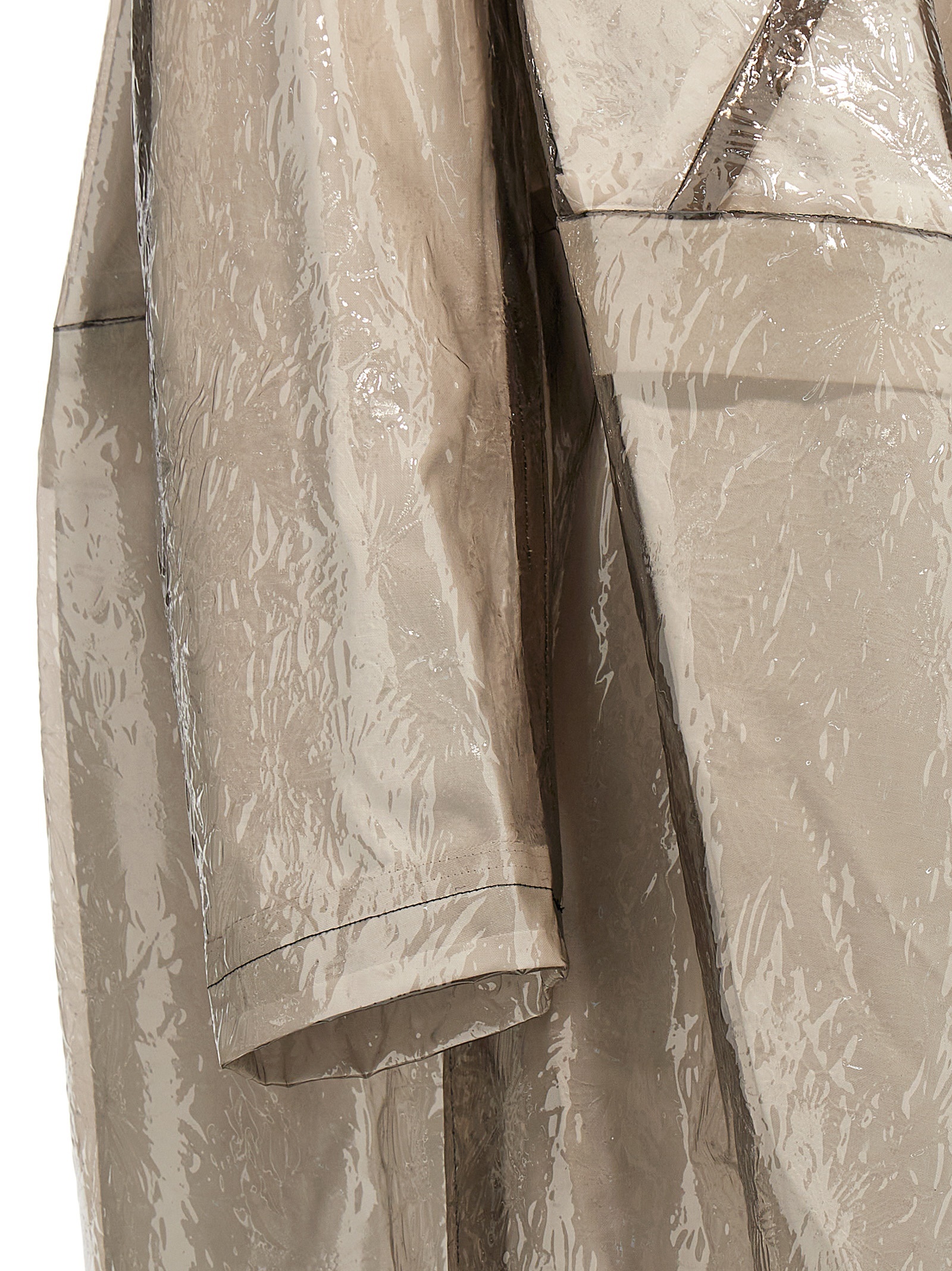 Comme Des Garçons Oversized Trench Coat Shiny Finish In Nude