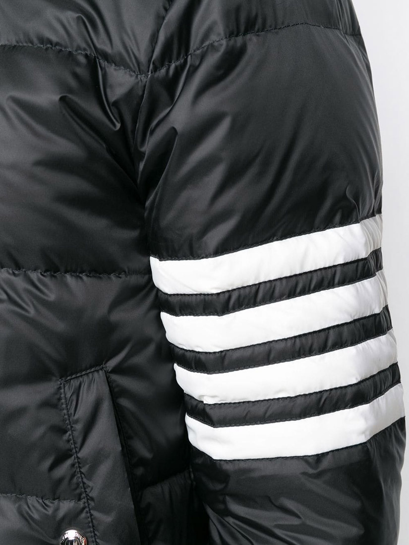 Thom Browne 4-bar Matte Nylon Bomber In Black