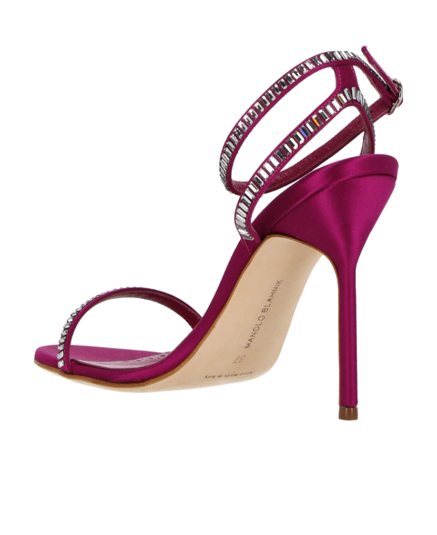 Manolo Blahnik Logo High-heeled Sandals In Red