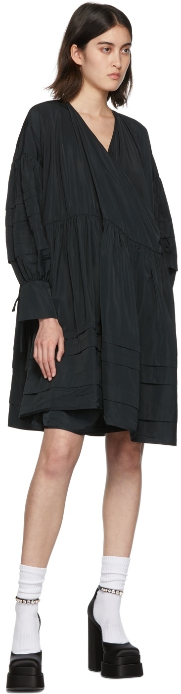 Cecilie Bahnsen V-neck Wrapped Dress In Black