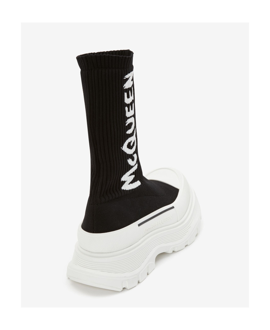 ALEXANDER MCQUEEN LOGO-PRINT CHUNKY SOCK SNEAKERS